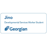 Developmental Services Worker Student name tag