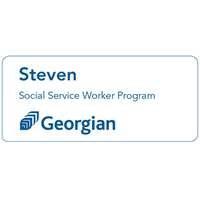 Social Service Worker Program name tag