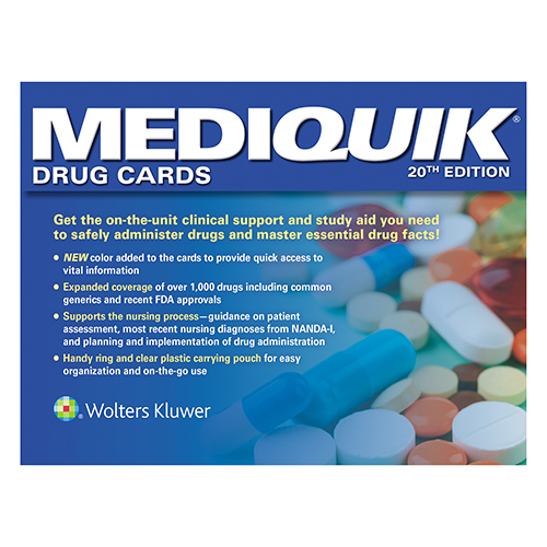 MediQuik Drug Cards 20e (SKU 10636602131)