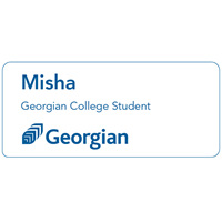 Georgian College Student name tag (for Health & Wellness programs)