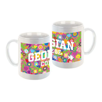 Rainbow Floral Mug Imprinted