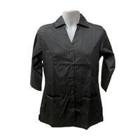 Lab Coat Ladies Med-Spa Style - Black