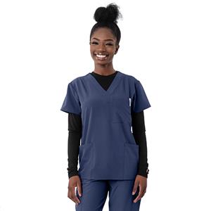  SCRUB TOP 3 POCKET NAVY 1202 4FLEX