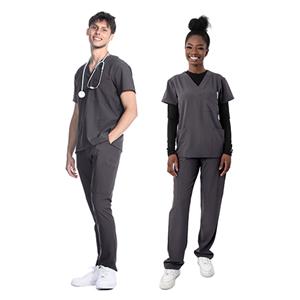 Scrub Top 3 Pocket Steel Grey 1202 4Flex